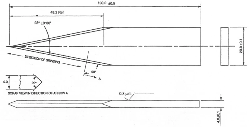 NIJ 011500 S1 Stab Test Threat Weapon