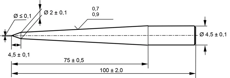 VPAM stab resistance Test tool Dorn Spike Thorn VPAM stab resistance Test tool Dorn Spike Thorn